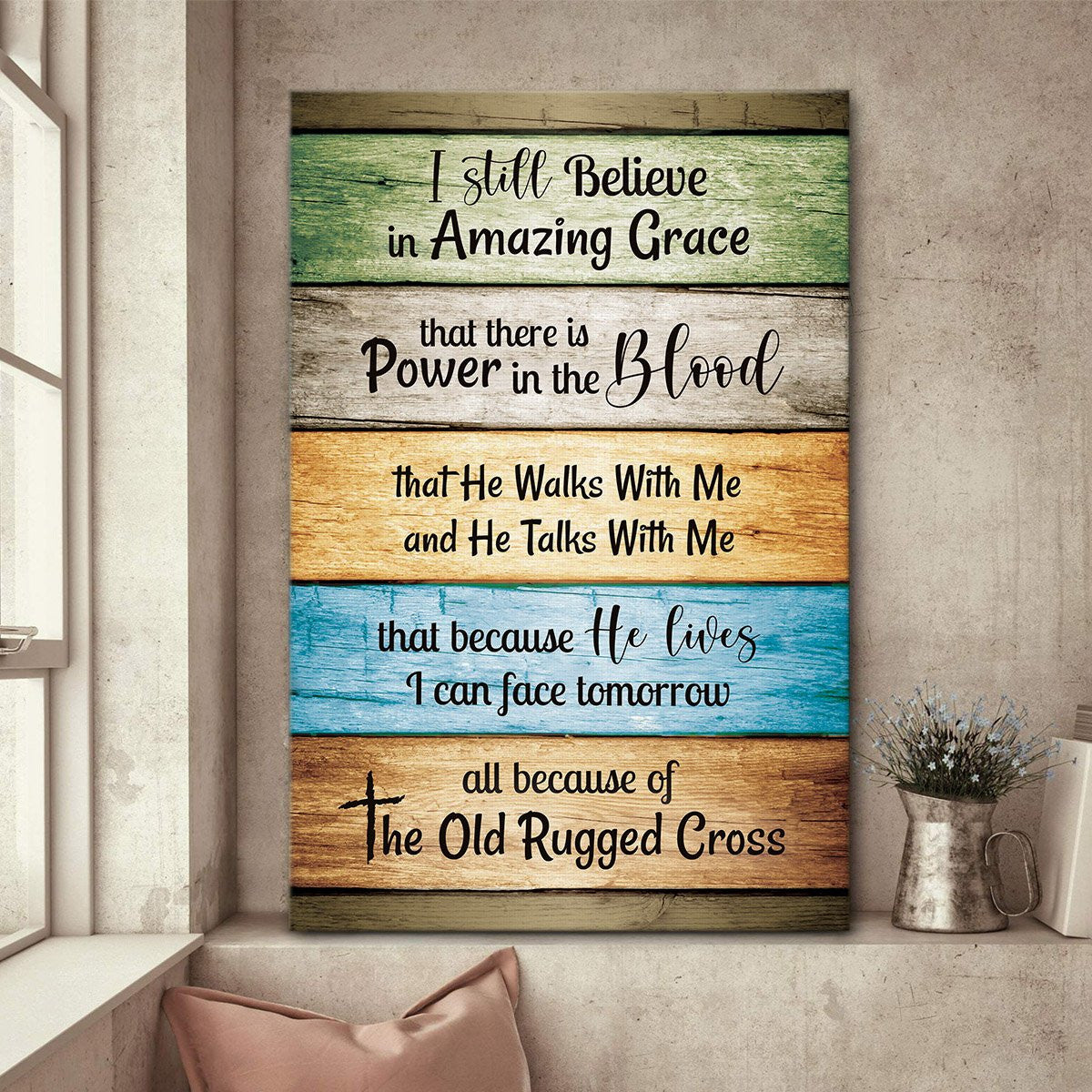 Believe In Amazing Grace – Meaningful Christian Canvas Nuhn60 Gift For Family, Wall Art Decor, Canvas Print, Home Decor