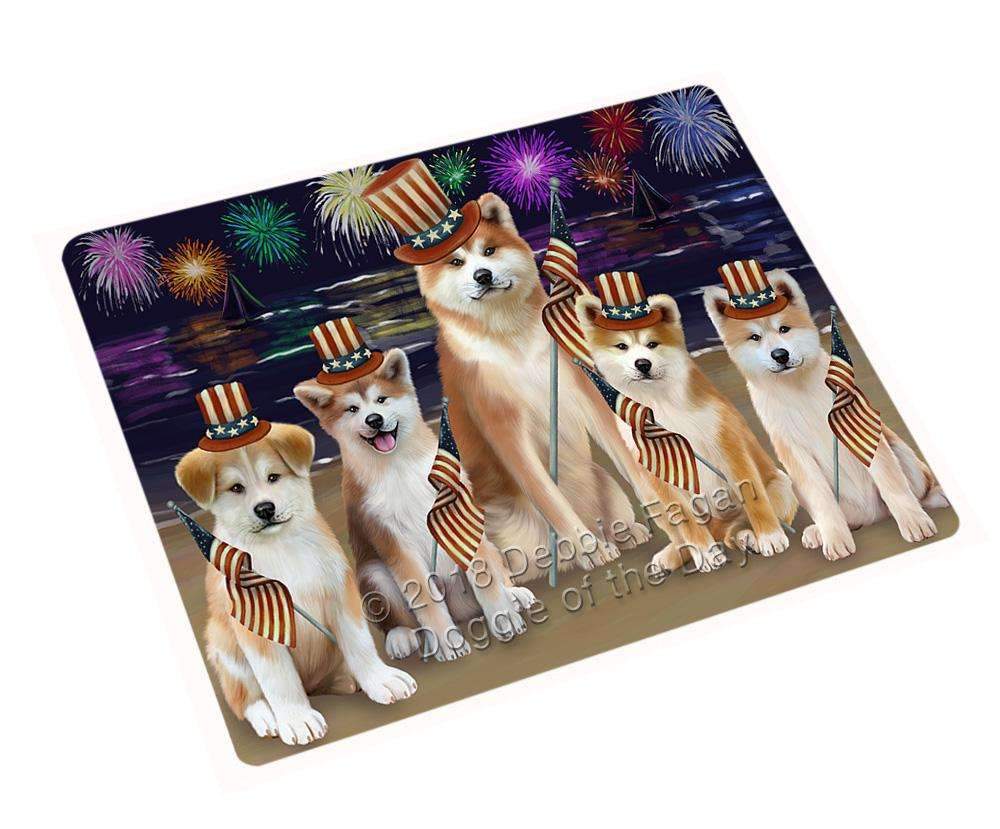 4Th Of July Independence Day Firework Akitas Dog Blanket Blnkt84747