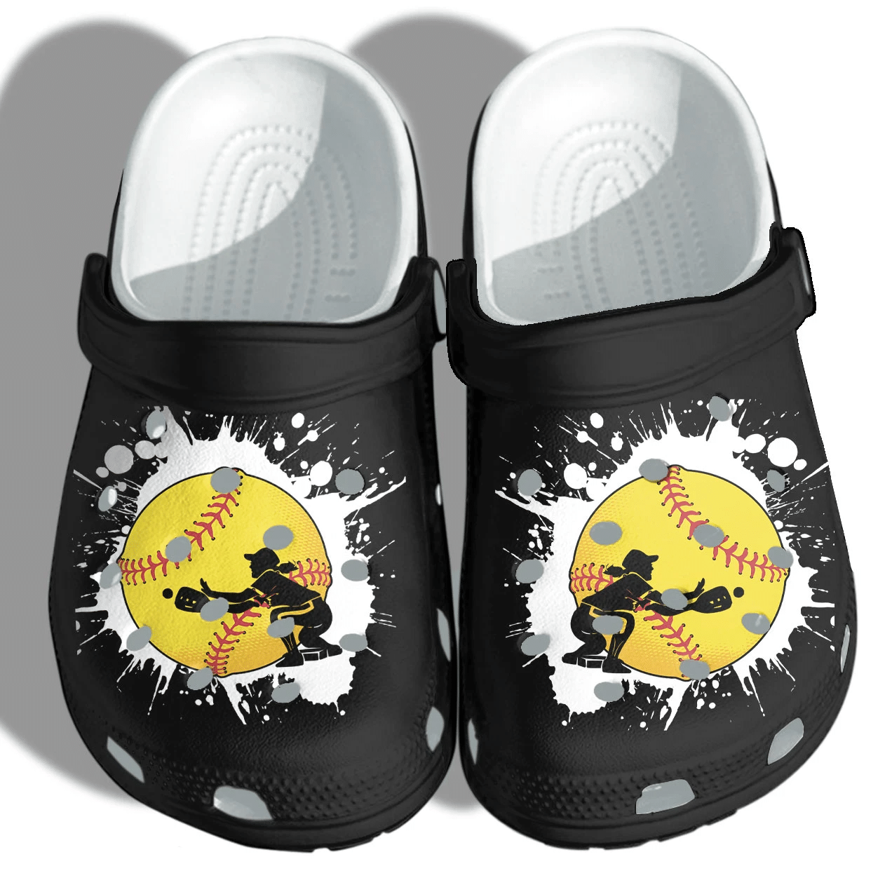 Baseball Girl Shoes Crocs For Women – Baseball Sports Shoes Birthday Gifts For Daughter Girl