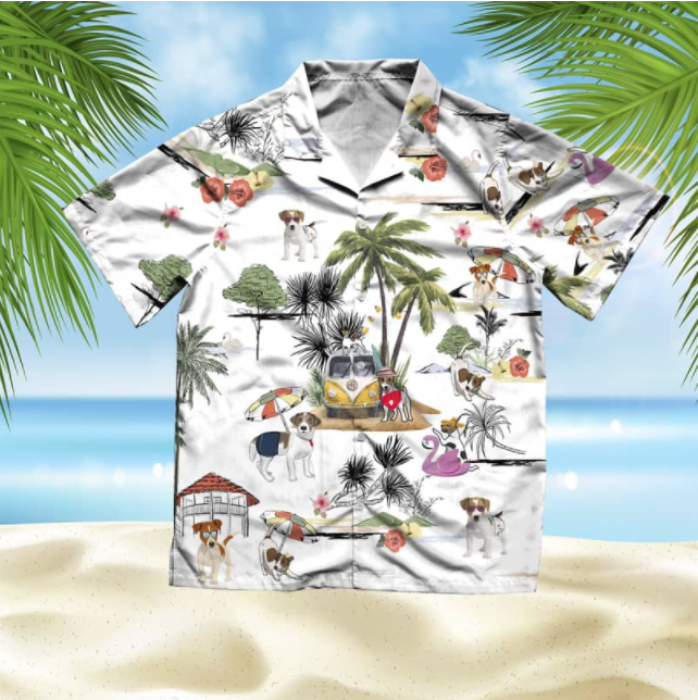 Jack Russell Terrier Beach All Over Printed Hawaiian Shirt Ha82580