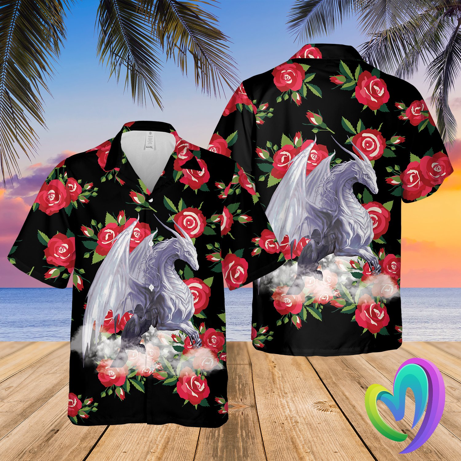 Fantasy Dragon Summer Hawaii Beach Shirt Ha20245