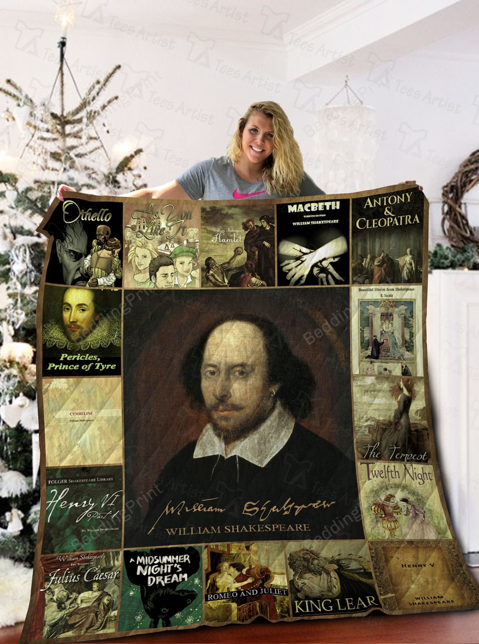 William Shakespeare Quilt Blanket