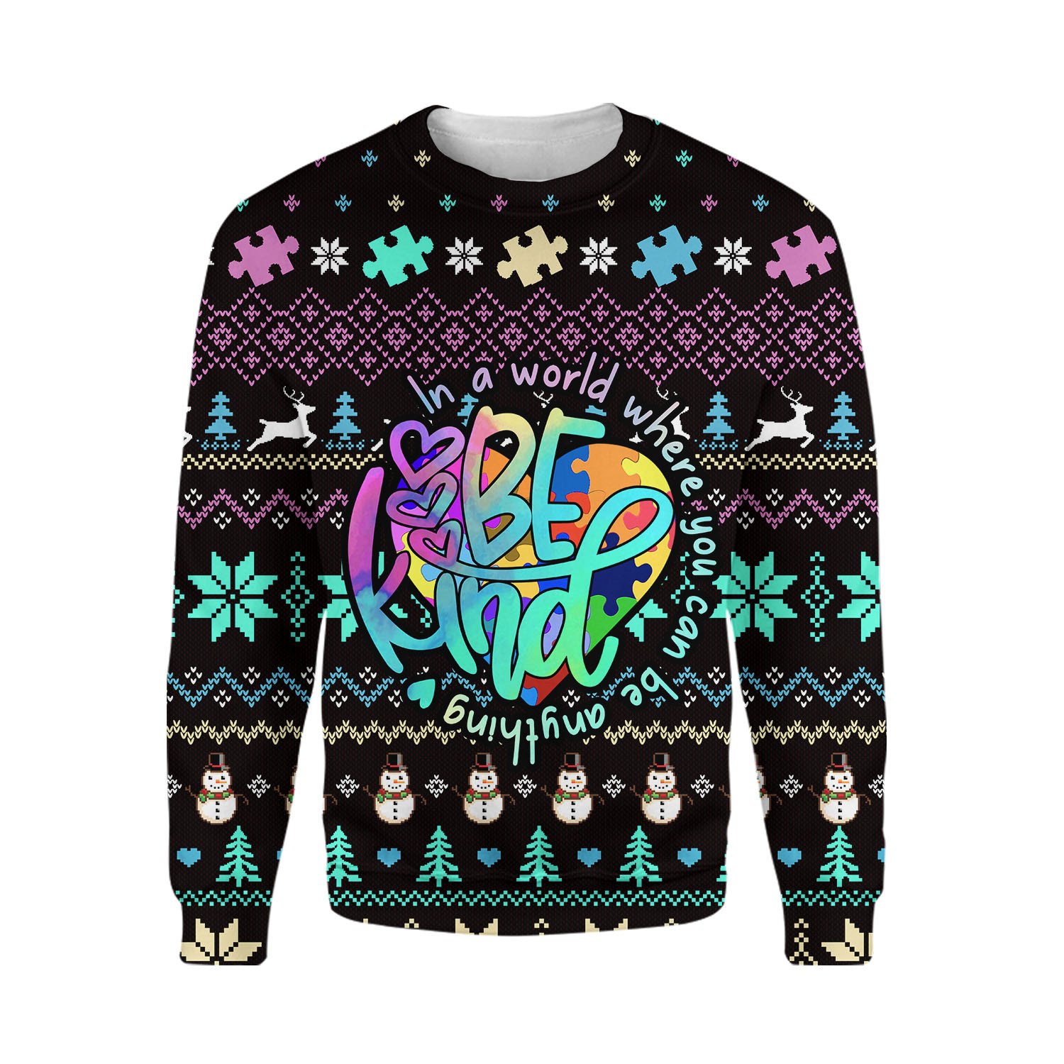 Autism Christmas Ugly Sweater Style 3D All Over Printed , Sweat, Hoodie, Bomber Jacket Autism