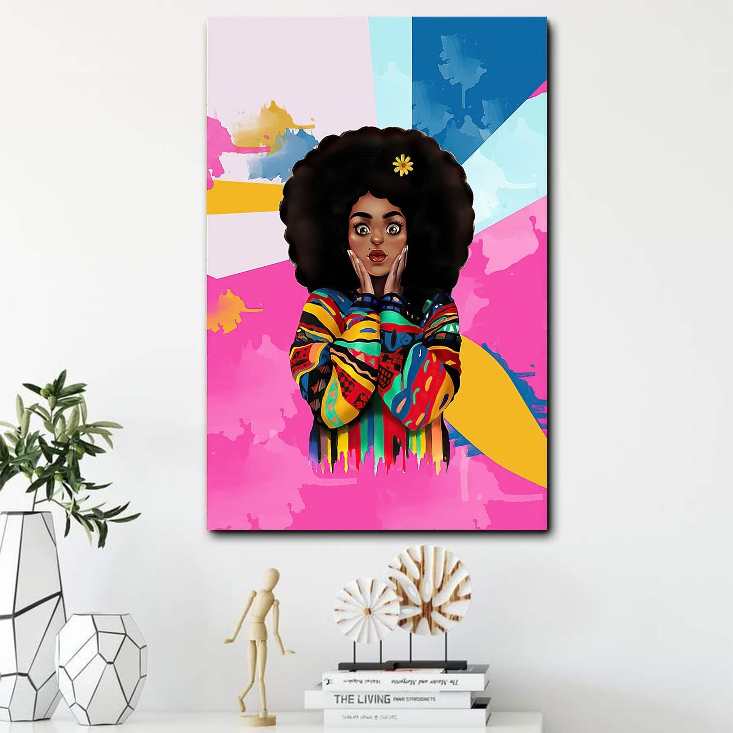 African Poster Young Highschool Black Girl Black African Wall Art
