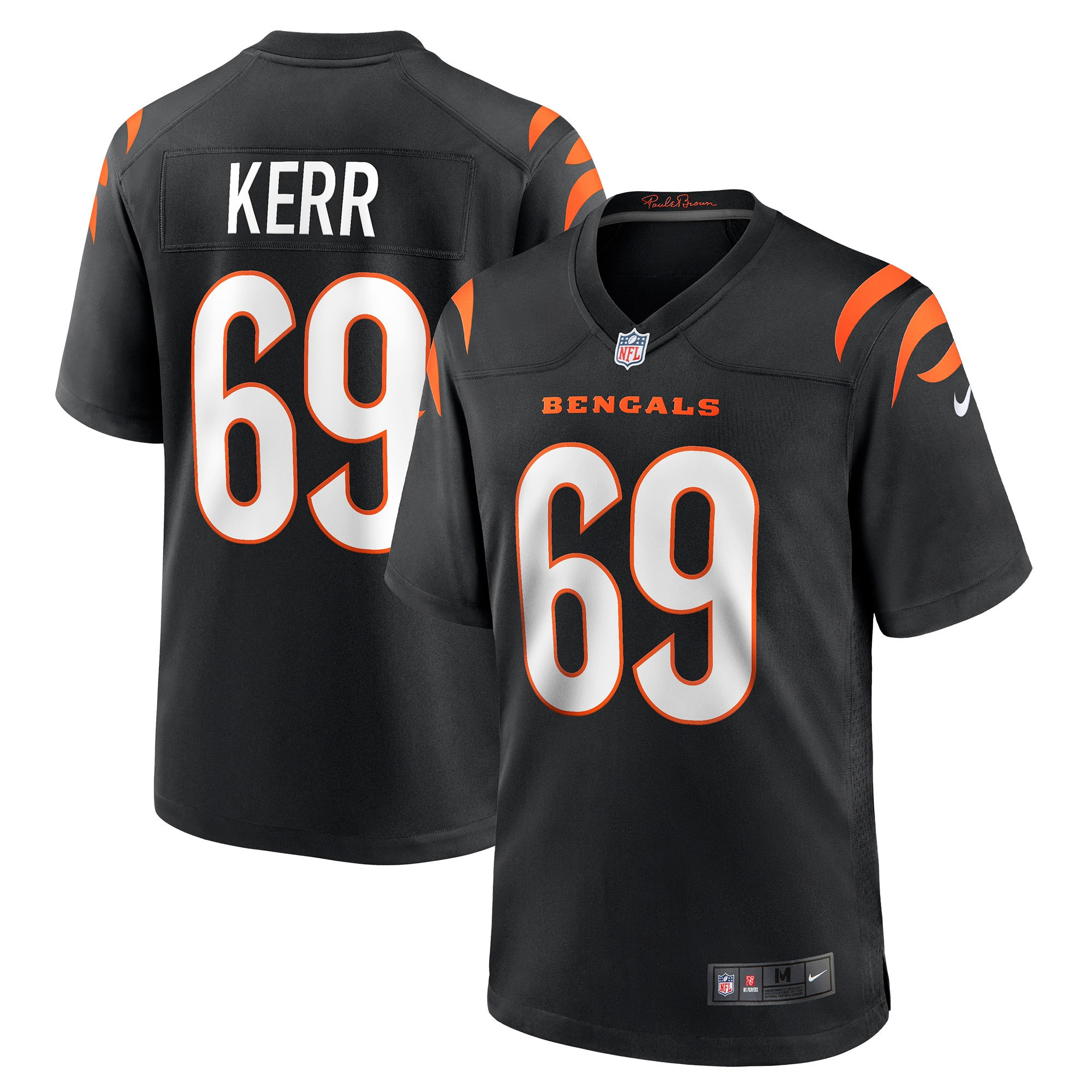 Zach Kerr Cincinnati Bengals Game Jersey – Black NFL