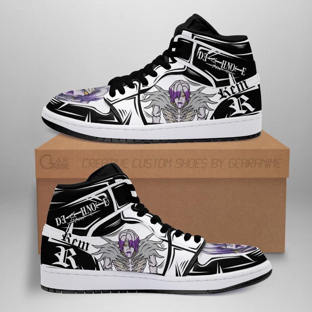 Rem Sneakers Custom Death Note Anime Shoes Fan MN05 Jordan Sneaker
