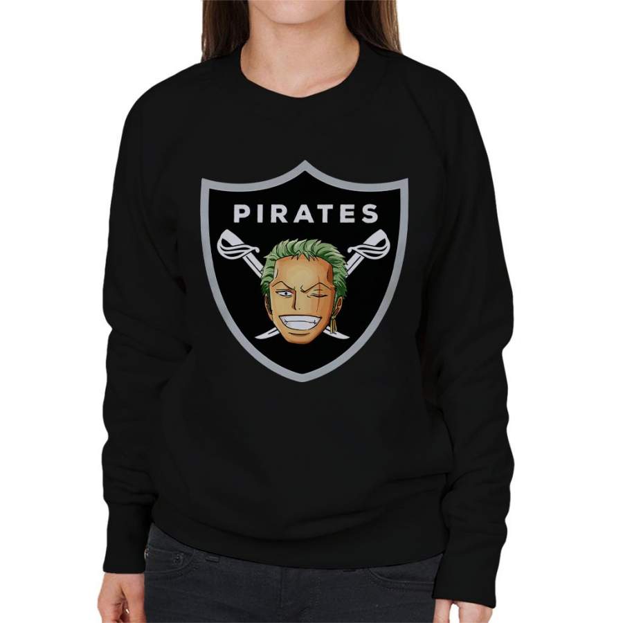 Roronoa Zoro Pirates Raiders Logo One Piece Women’s Sweatshirt