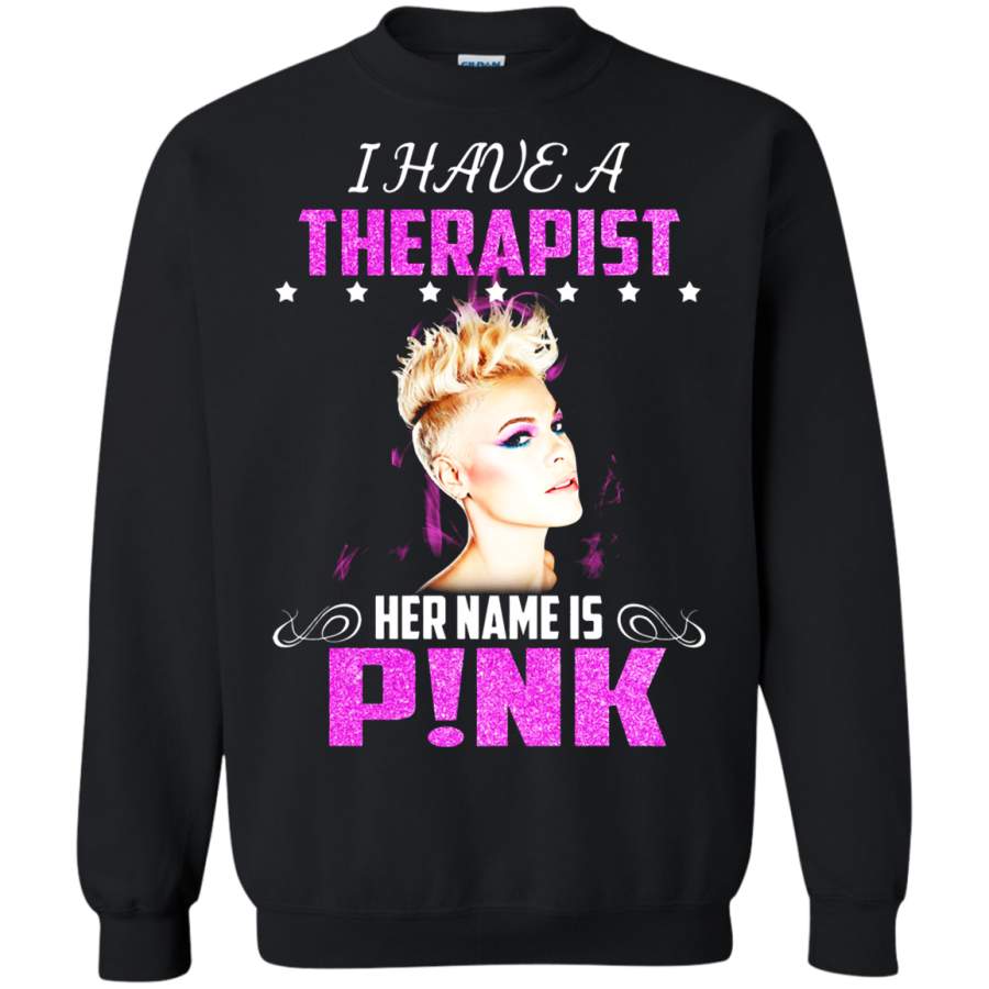 AGR I Have A Therapist Her Name Is Pink Sweatshirt