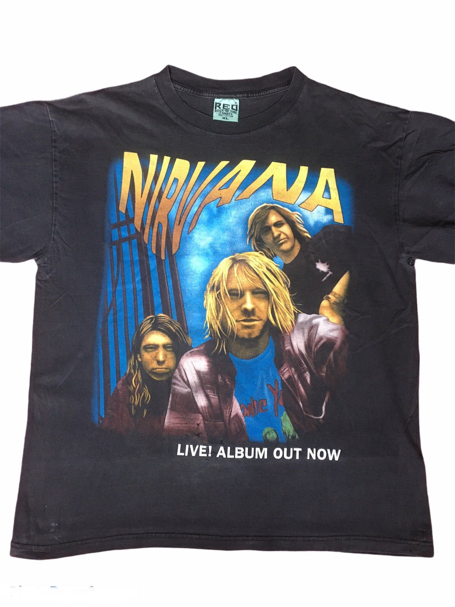 Vintage Late 1990S Nirvana Kurt Cobain Twist Logo Shirt