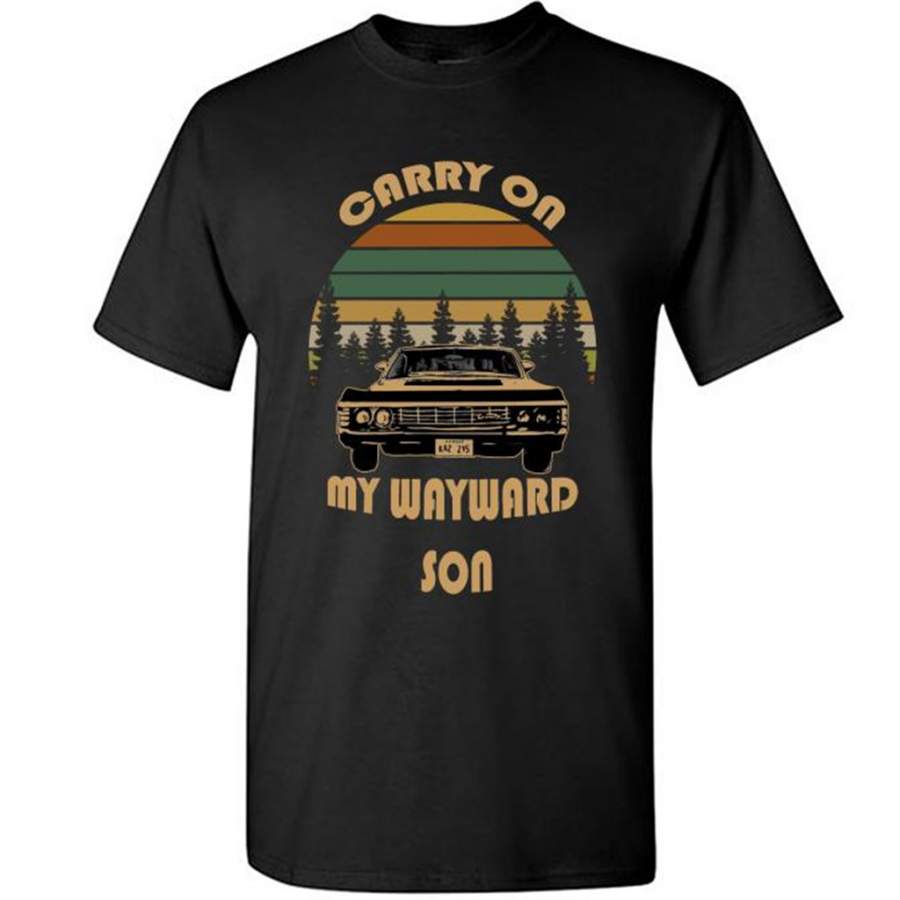 1967 Chevy Impala, Carry On My Wayward Son Vintage – Gildan Short Sleeve Shirt