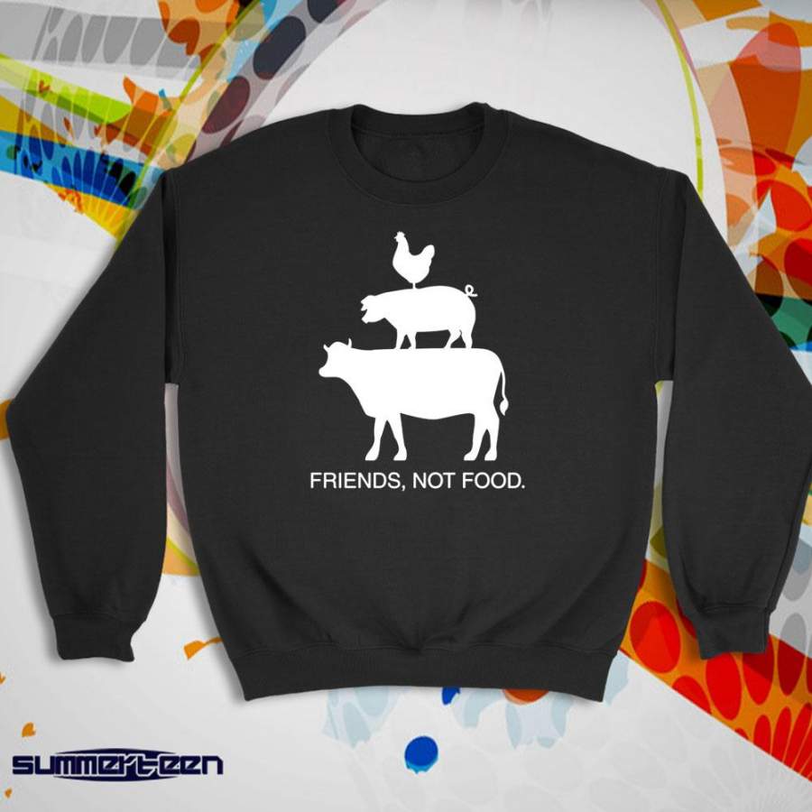 Vegetarian Farm Animal Friends Not Food Vegan Cow Pig Chicken Py 2 Women’S Sweatshirt