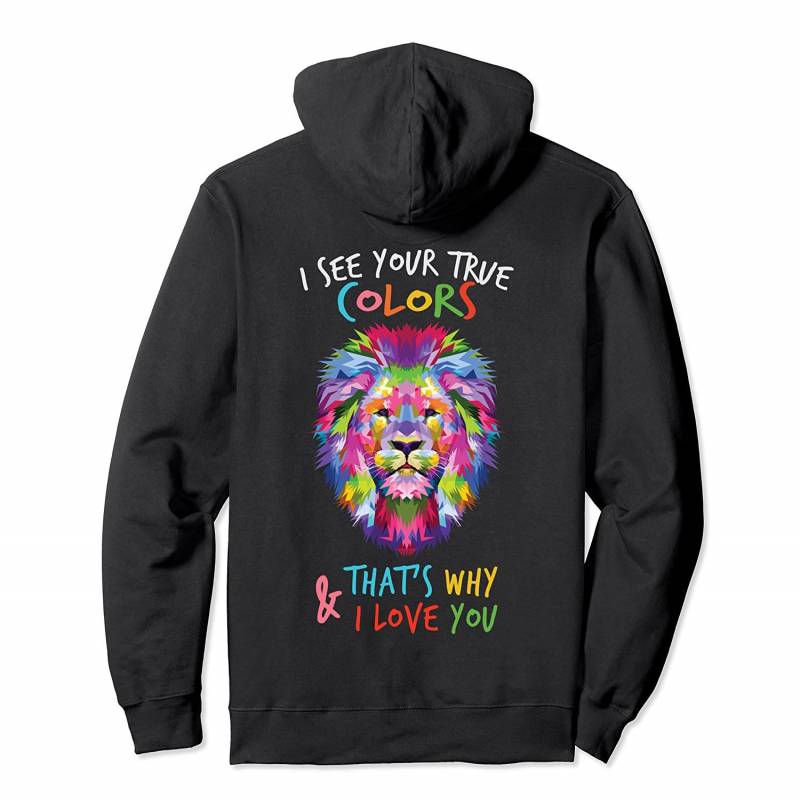 Autism Awareness It’s OK to be different Colorful Lion Pullover Hoodie, T Shirt, Sweatshirt