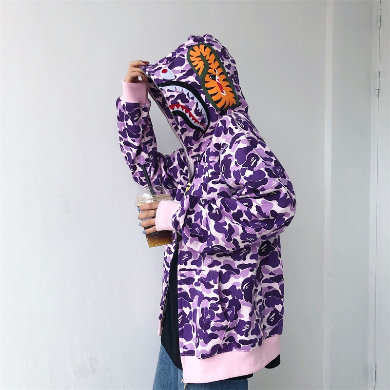 Zip Up Hooded Sweatshirt Harajuku Paired Hoodies Zipper Streetwear Korean Japanese Streetwear Camouflage Funny Cute Sweat Femme alx