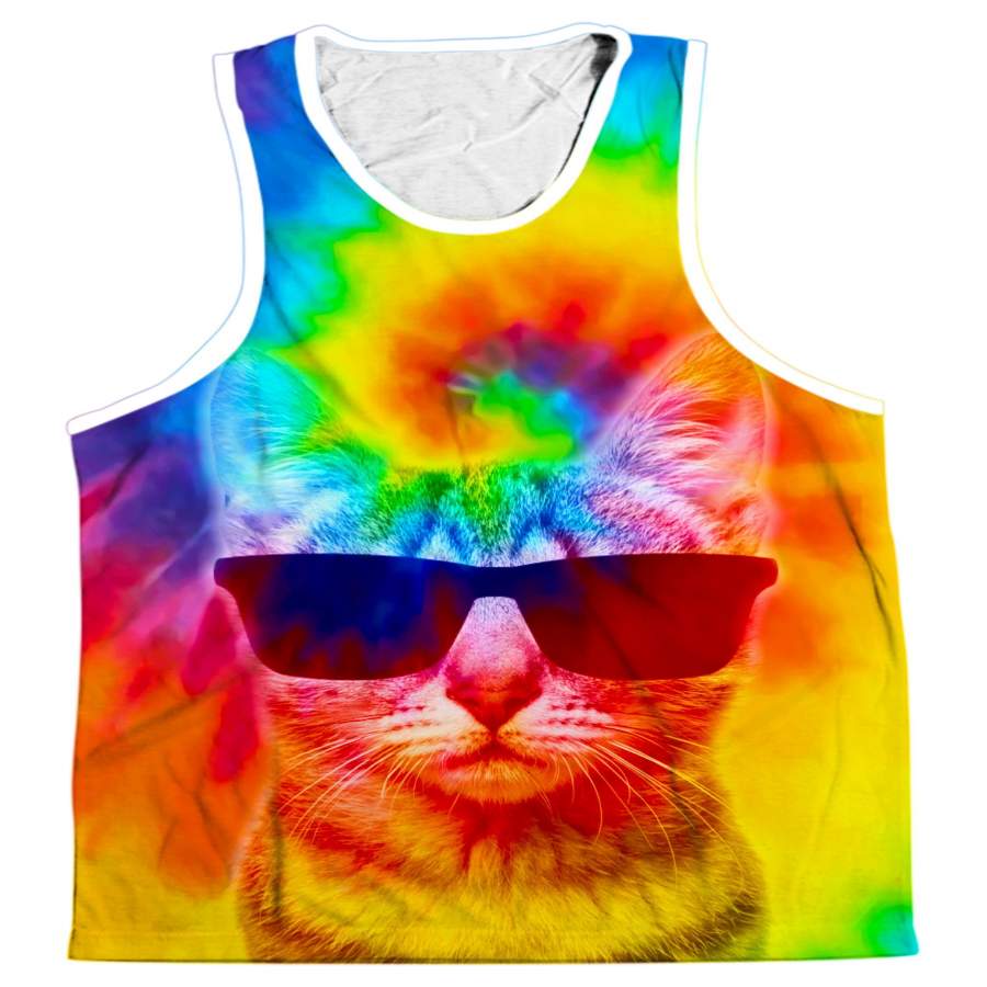 Kitten Tie-Dye Men’s Tank