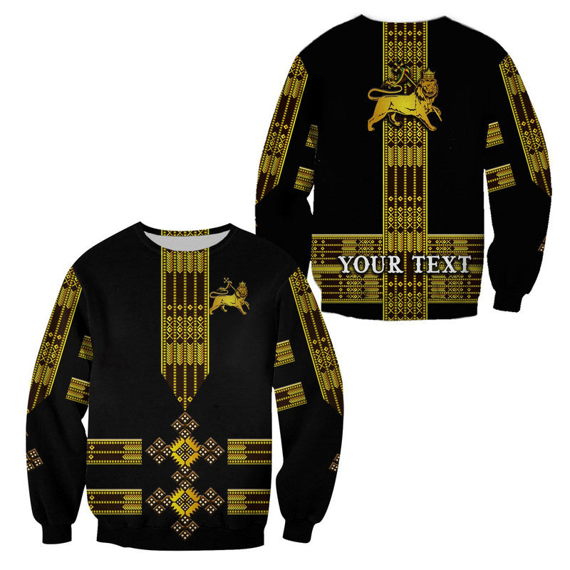 (Custom Personalised) Ethiopia Sweatshirt Ethiopian Lion Of Judah Tibeb Vibes No.1 Ver – Black Lt8