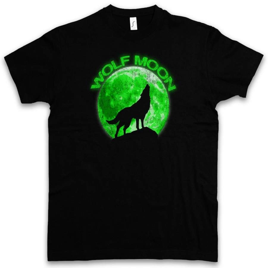 Wolf Moon Men T-Shirt Werewolf The O Werwolf Horror Hurlements Howling Negative