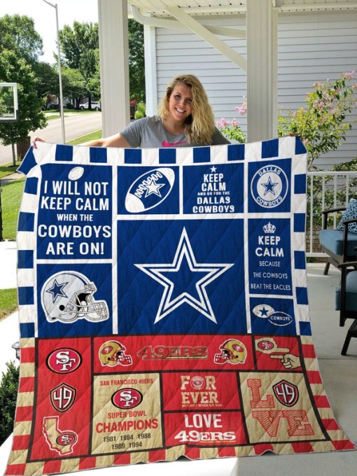 Dallas Cowboys And San Francisco 49Ers 3D Printing Quilt Gift For Fan Football Lovers