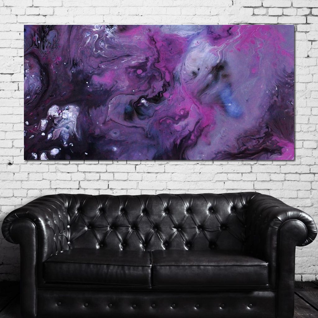 Abstract Purple & Black Canvas