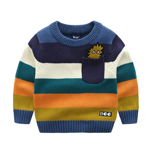 Children’s sweater boy’s long striped sweater 2-7 years old alx