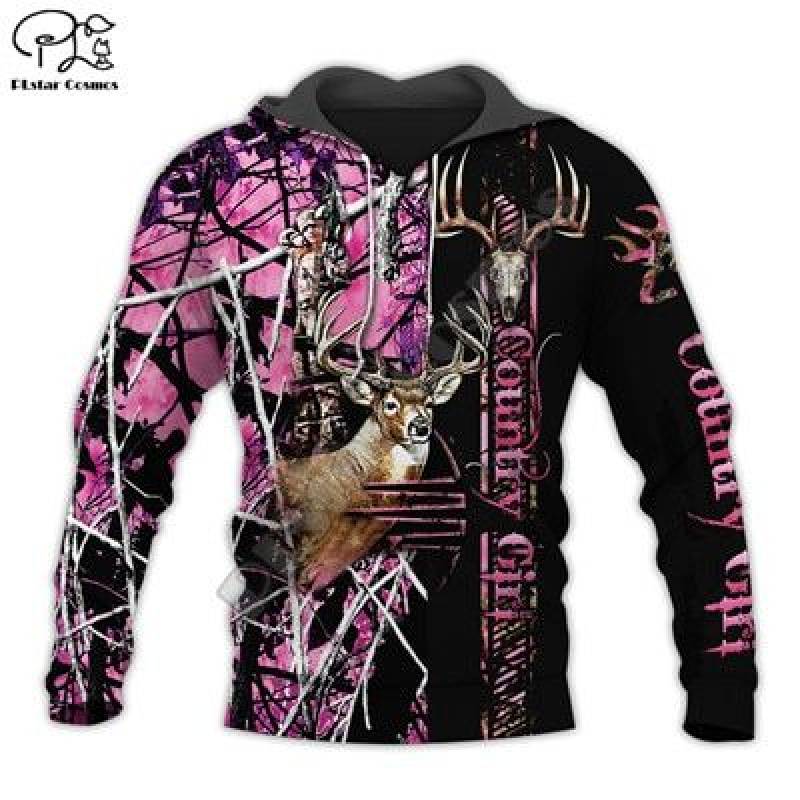 Animal Deer Bow Hunting Hunter Causal Fashion Hoodies