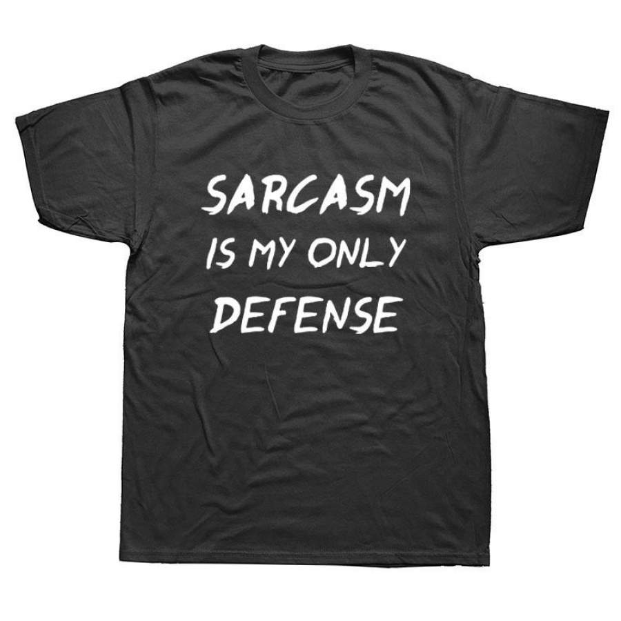 Teen Wolf Shirt Stiles Stilinski T-Shirts Derek Hale Shirt Sarcasm Is My Only Defense Letter Print