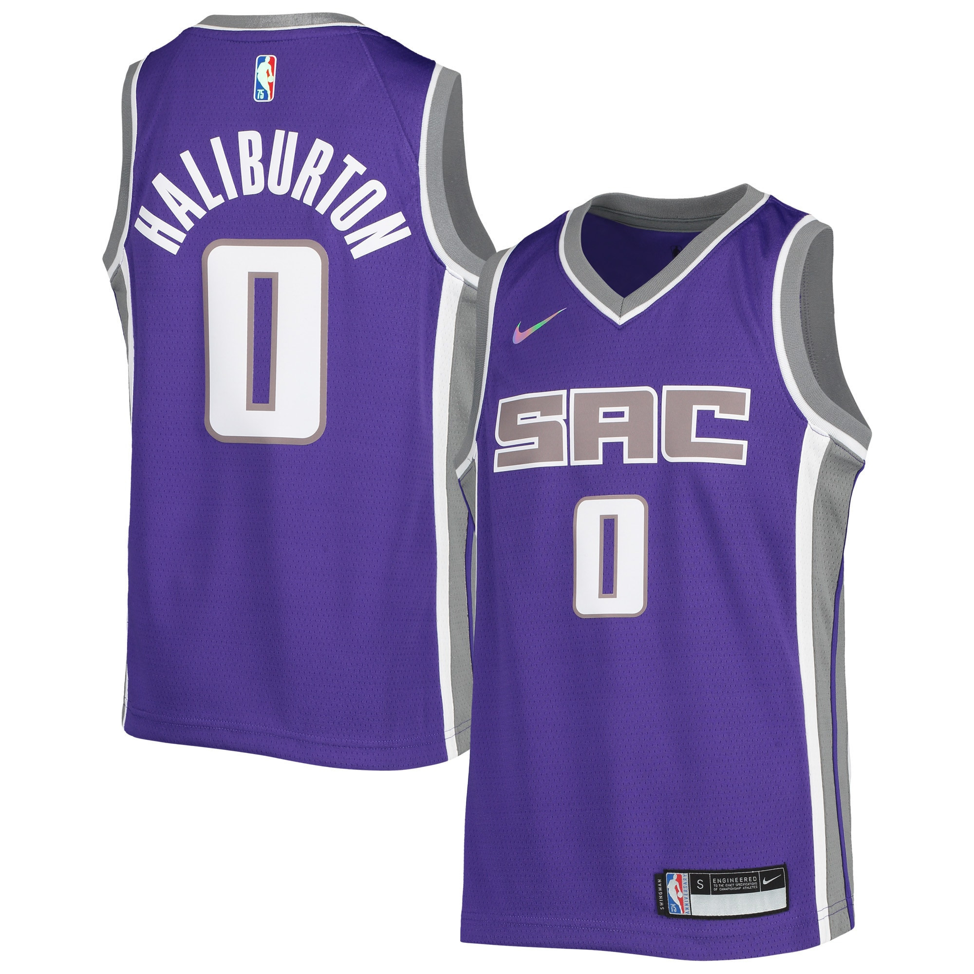 Tyrese Haliburton Sacramento Kings 2021/22 Diamond Swingman Jersey – Icon Edition – Purple NBA