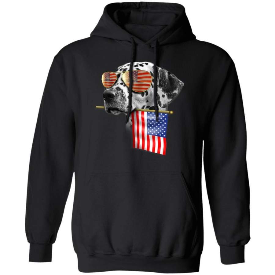 4th Of July Fun American Flag Dalmatian Dog Lover Gift Hoodie