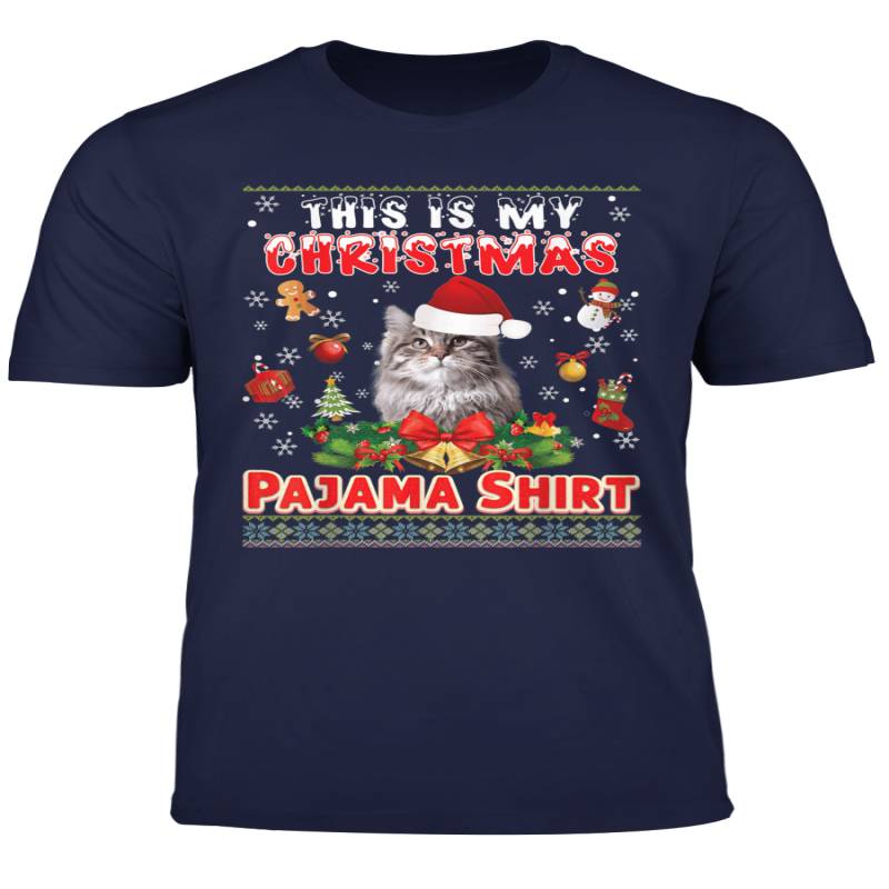 This Is My Christmas Pajama Shirt Siberian Cat Ugly Sweater T Shirt