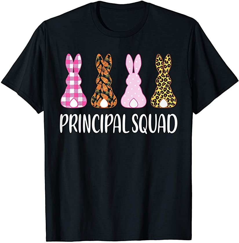 Team Principal Squad Apparel Funny Four Rabbit Happy Easter T-Shirt