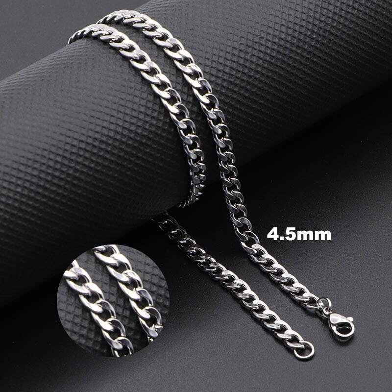 Women Men’s Necklace Stainless Steel Curb Cuban Link NK Chain Silver Color Basic Punk Male Choker Jewelry Gifts Free Shipping alx