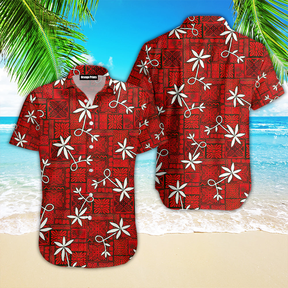 Red Tropical Pattern Hawaii Shirt For Men Women Ha74222