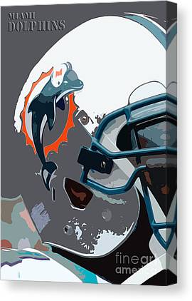 Miami Dolphins Football Team Pablo Franchi Canvas Print