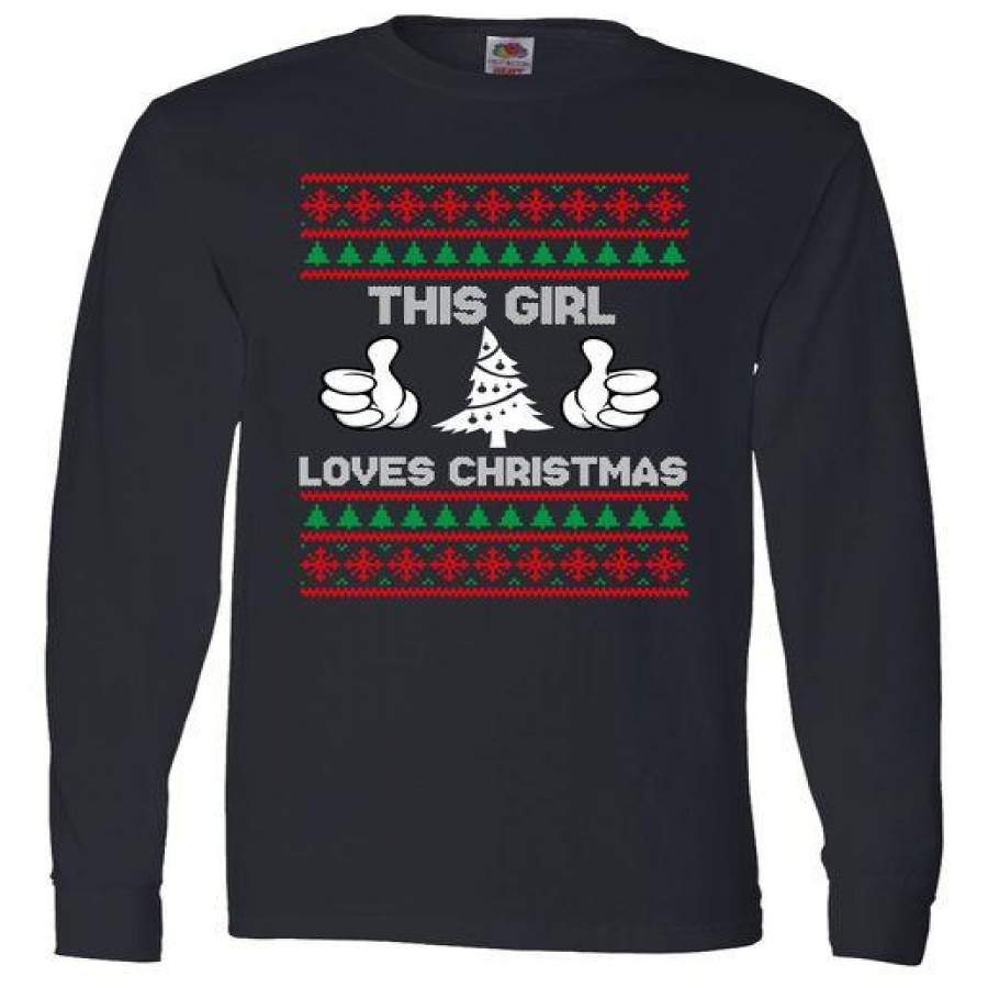 This Girl Loves Christmas Ugly Christmas Long Sleeve Shirt