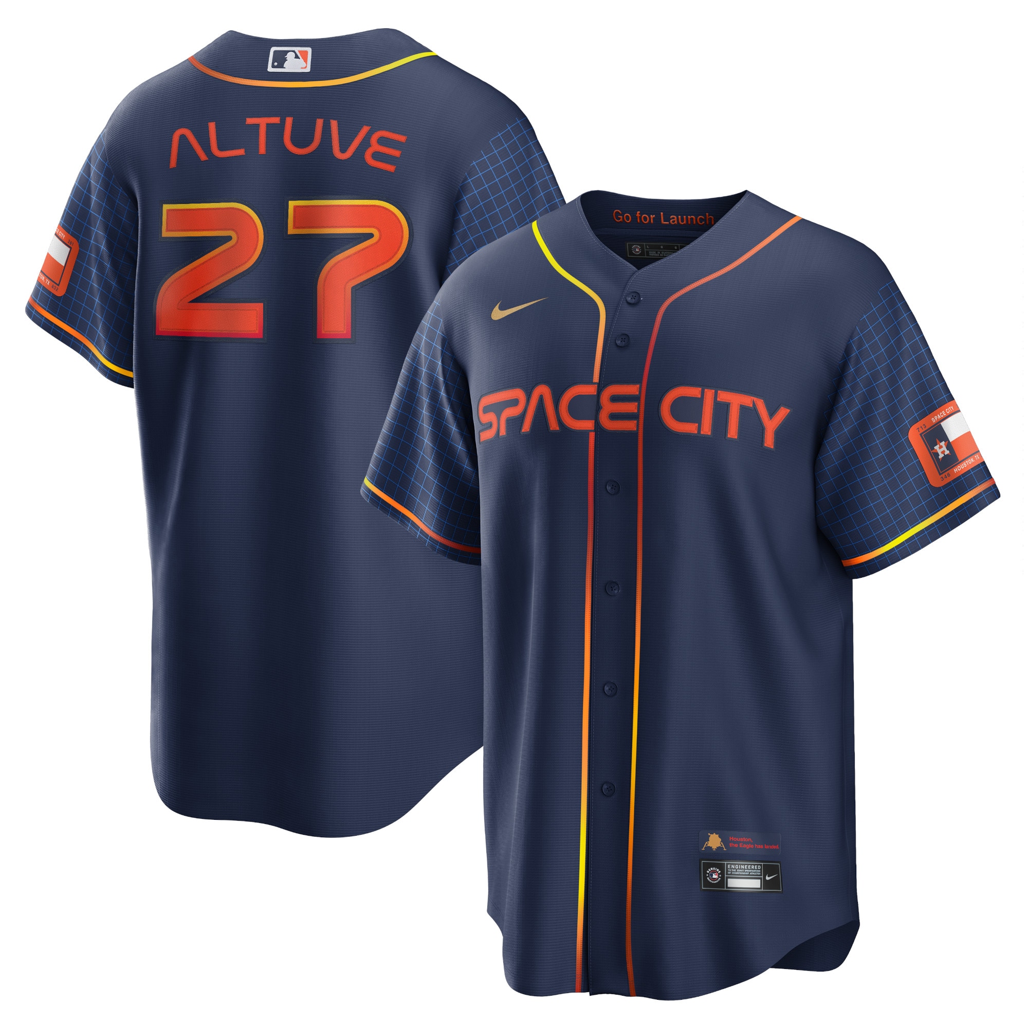 Jose Altuve Houston Astros City Connect Replica Player Jersey – Navy