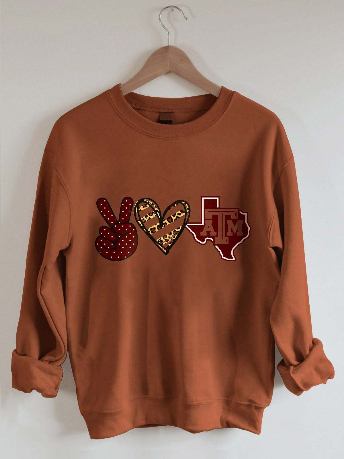 Women’S Peace Love Texas Sweatshirt