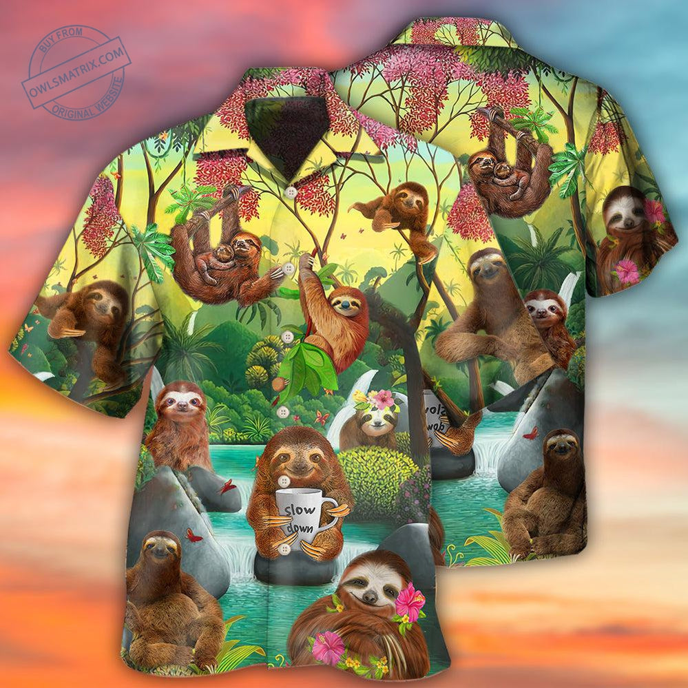 Lovely Sloth Fresh Forest Hawaii Shirt Ha17296