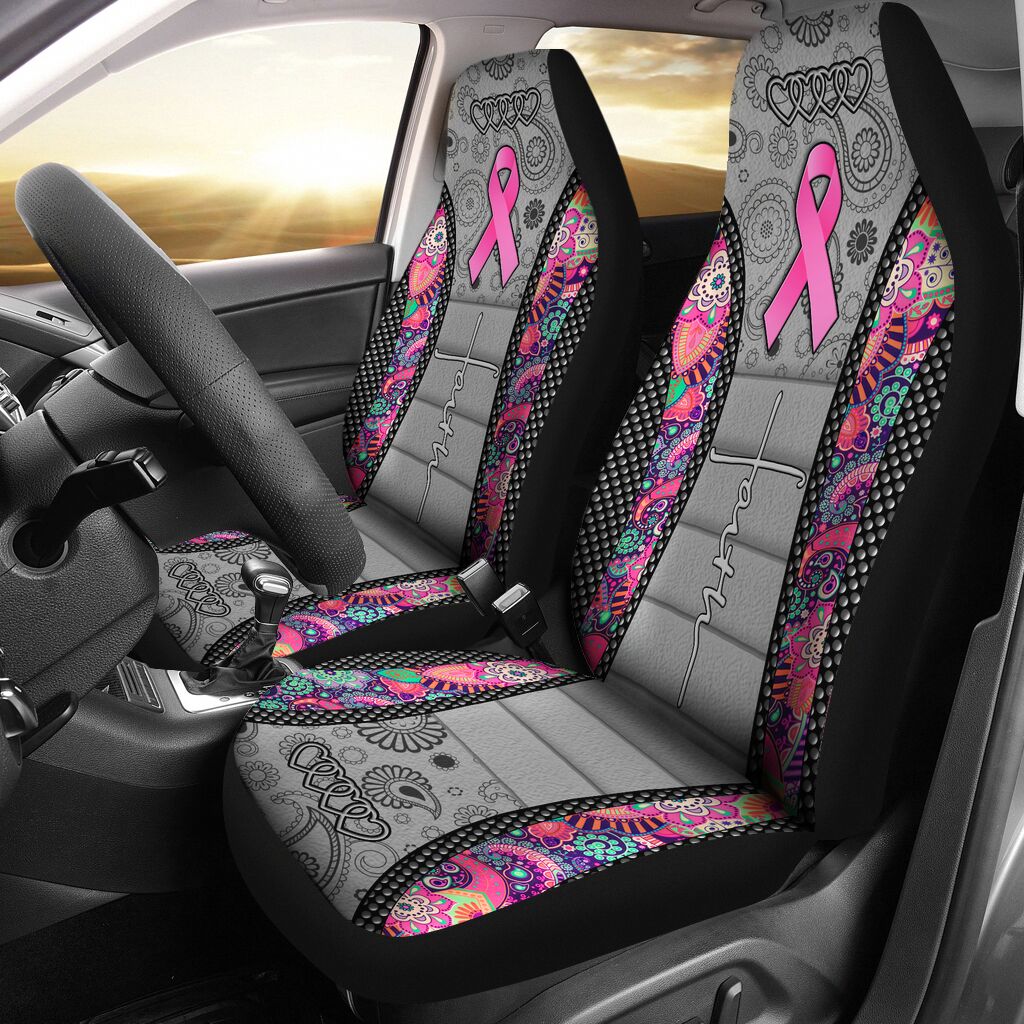 Faith Breast Cancer Awareness Seat Covers 0622