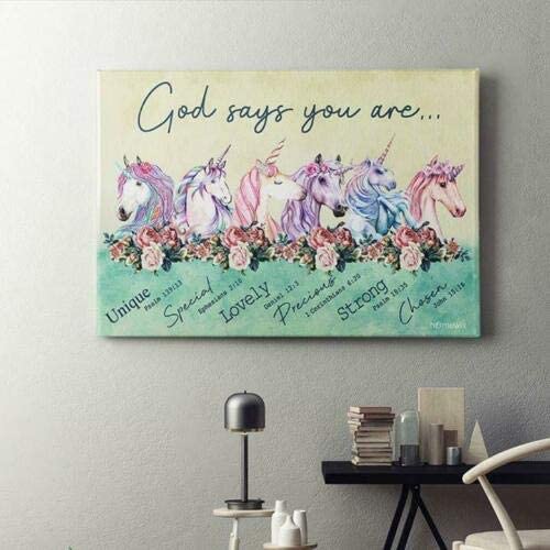 Unicorn God Says Unique Choosen Poster – Fitjiva Art