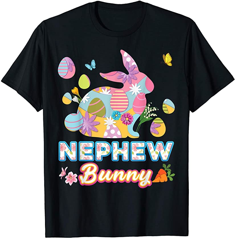 Nephew Bunny Cute Easter Eggs Family Matching Egg Hunt Day T-Shirt