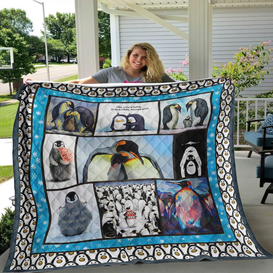 I Love Penguins Quilt Blanket Christmas Gift Ideas