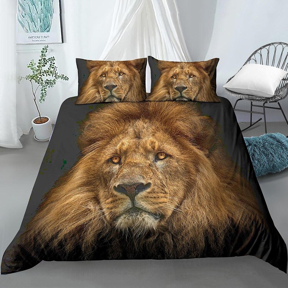 3D Lion Mane Bedding Set