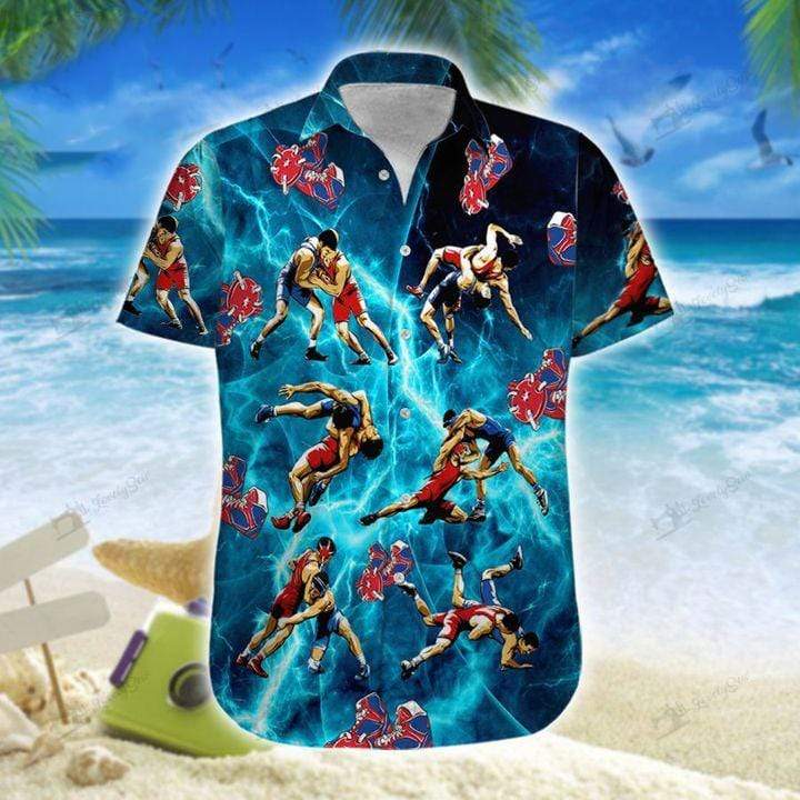 Amazing Wrestling Thunder Unisex Hawaiian Shirts – Beach Shorts