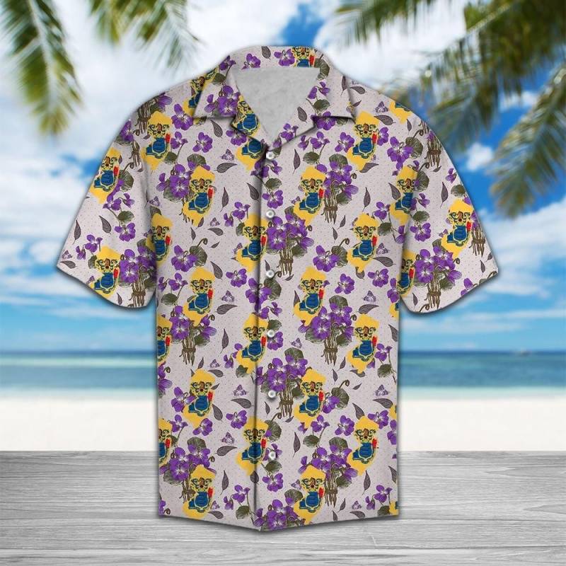 Artsyhomes New Jersey Violet Flower Hawaiian Ha69626