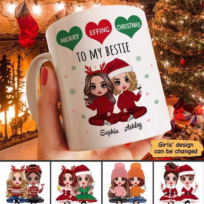 Merry Effing Christmas To My Bestie Personalized Mug