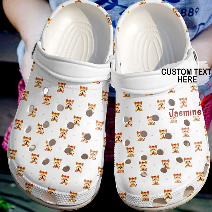 Yorkie Personalized Lovely Pattern Sku 2758 Crocss Crocband Clog Comfortable For Mens Womens Classic Clog Water Shoes