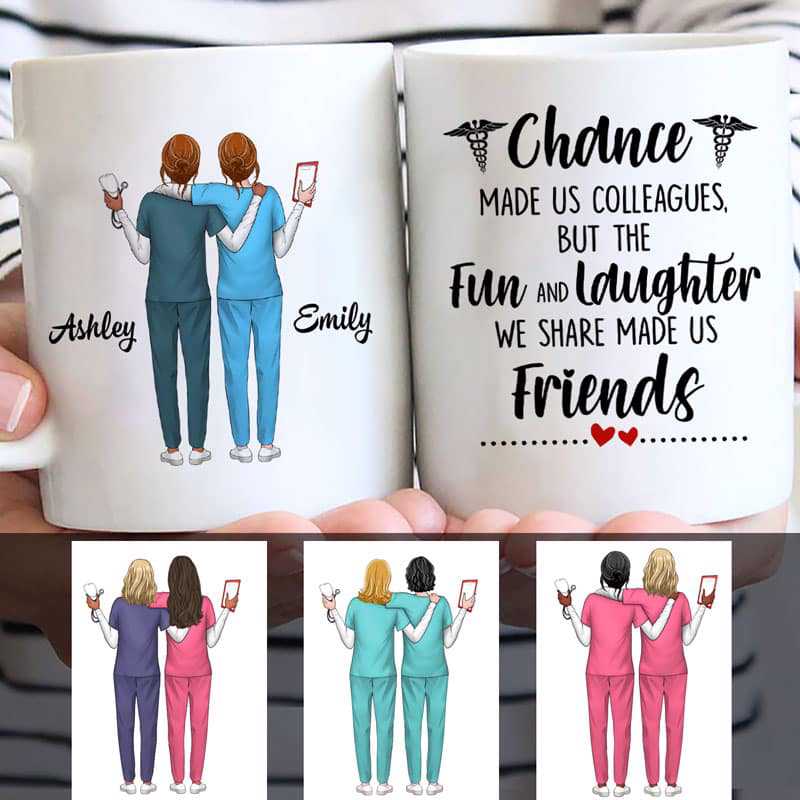 Healthcare Worker Best Friends Personalized Mug