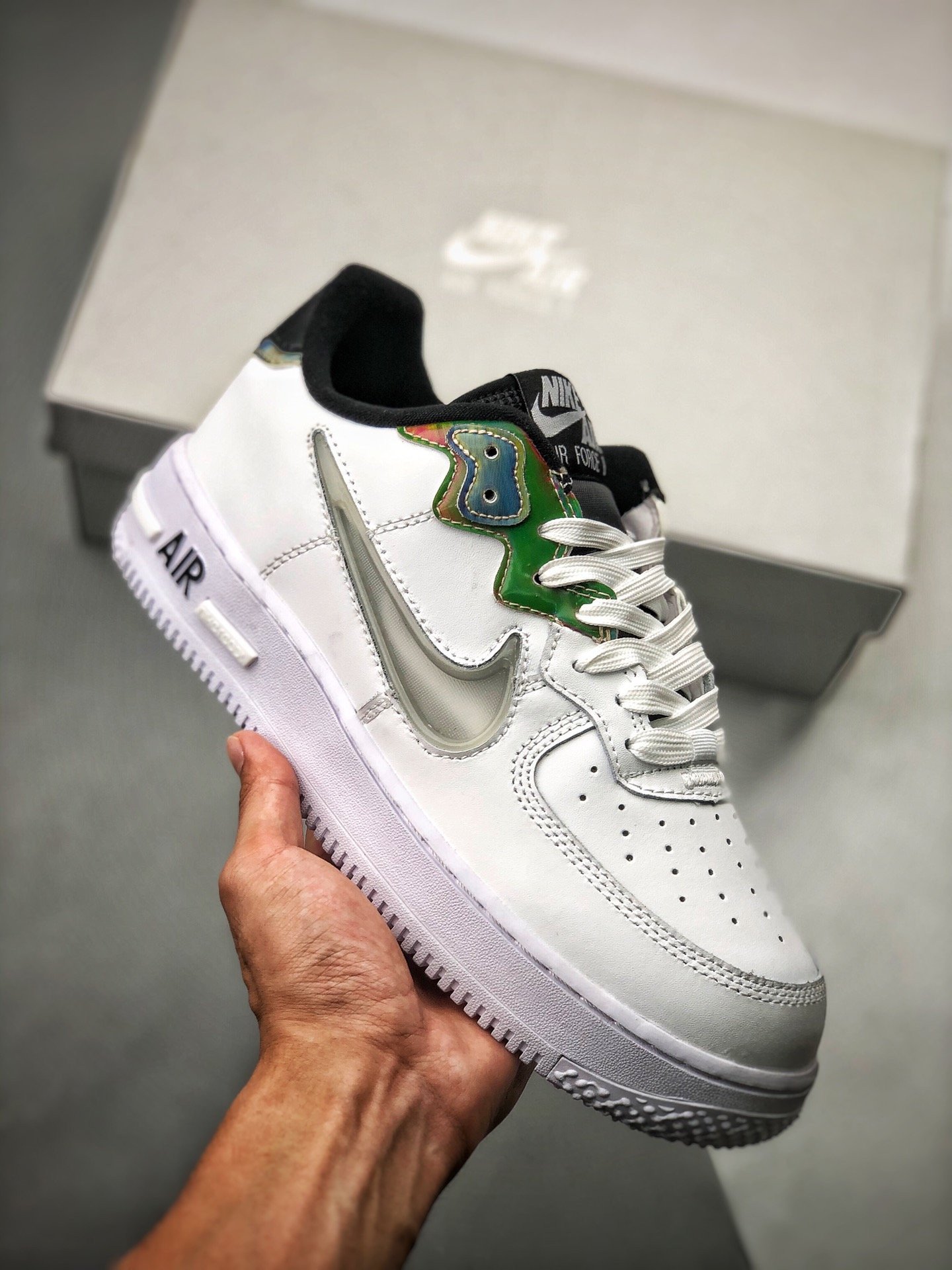 Nike Air Force 1 React WhiteGlow-Black-Multi-Color 5340075