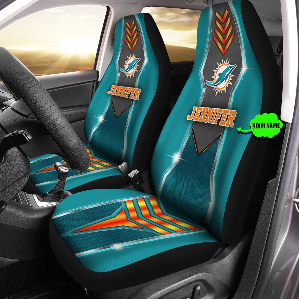 Personalized NNA2906020 Miami Dolphins Car Seat Covers