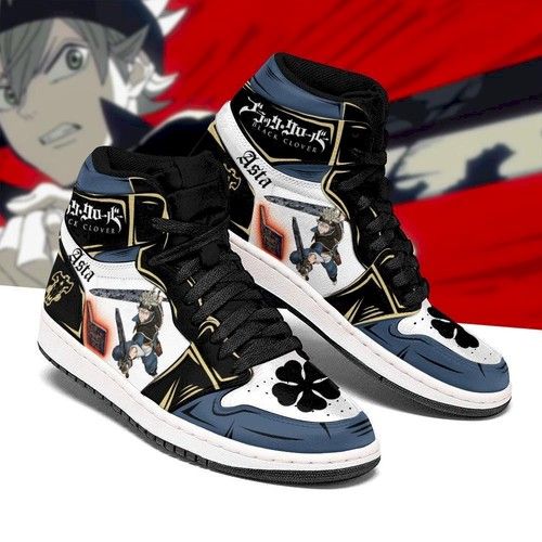 Black Bull Asta Fight Jordan Sneakers Black Clover Anime Shoes Jordan Sneaker