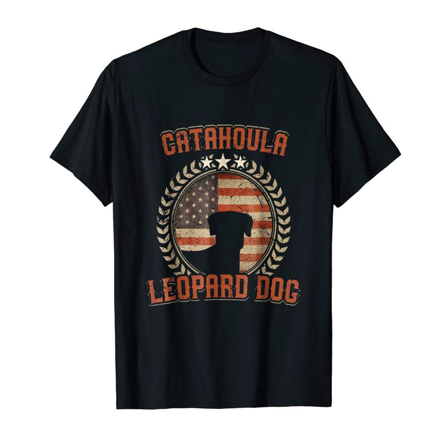 Beautiful Catahoula Leopard Dog American Flag Usa Dog Lover Gift For Men and Women T-Shirt, Quotes T Shirt, Funny t shirt